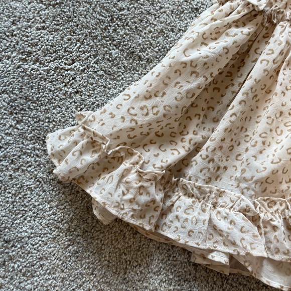 Womens Saints & Hearts Leopard Print Ruffle Dress- Size Small - Picture 3 of 7